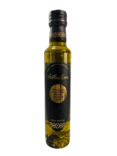 Aceite de oliva con laminas de Oro 24 K y trufa negra 250 ml