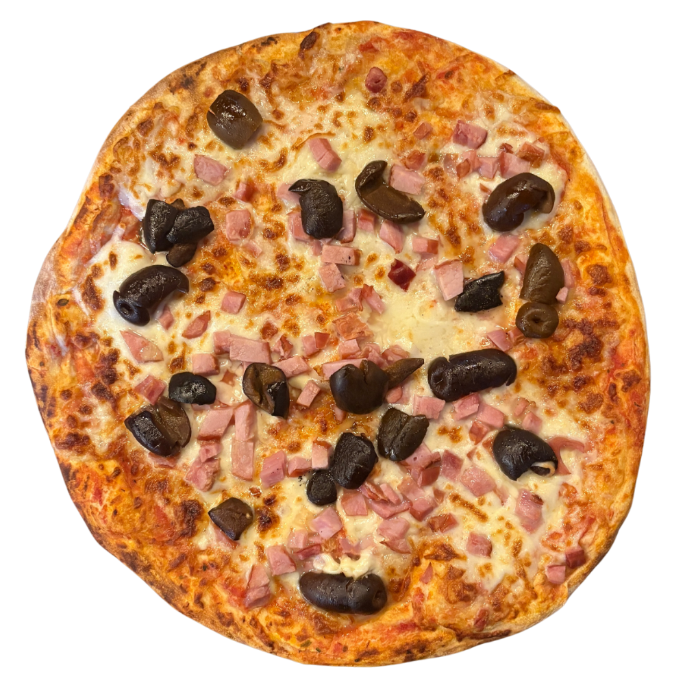 Pizza Jamón y Aceitunas