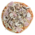 Pizza Jamón y Champiñón