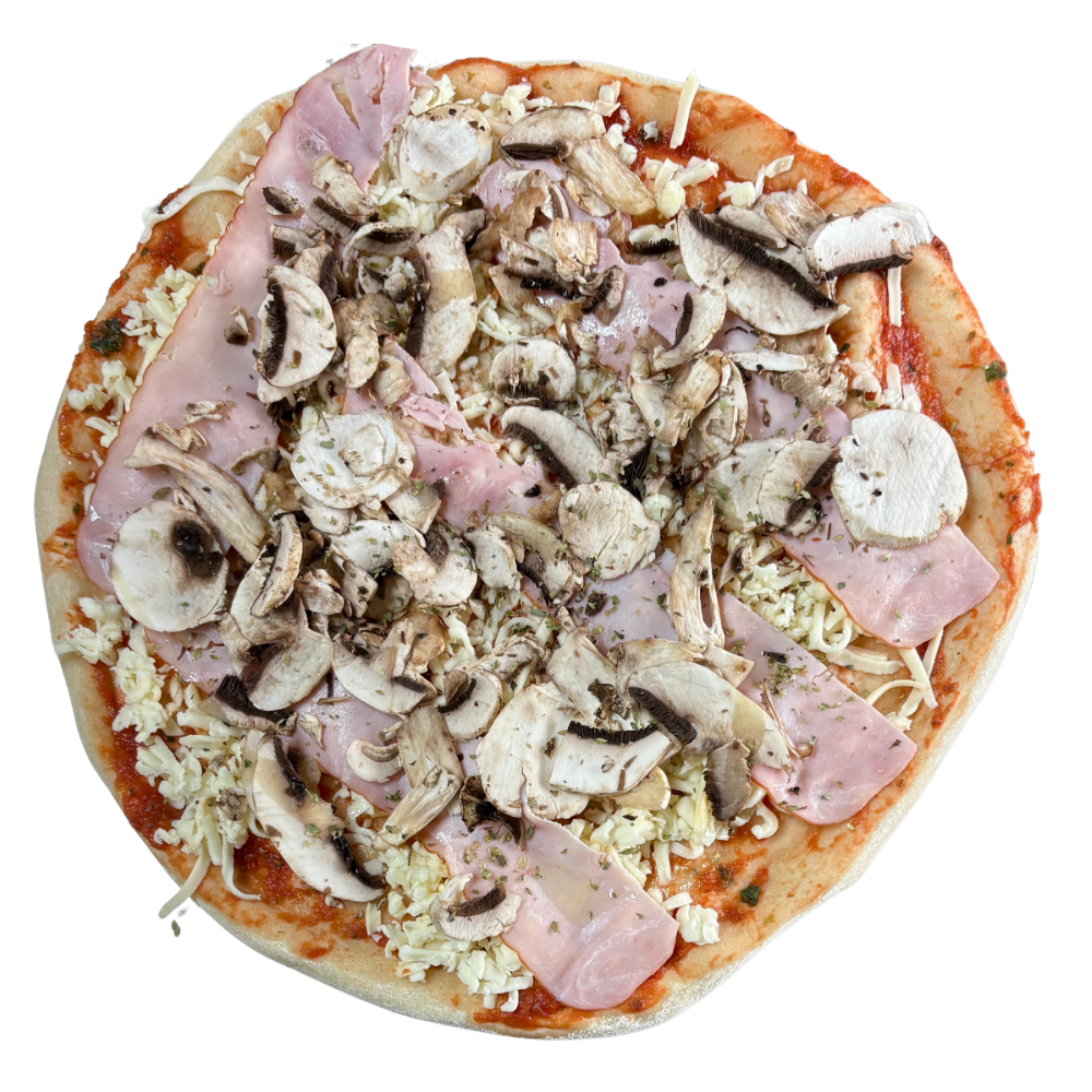 Pizza Jamón y Champiñón