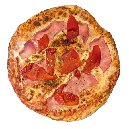 Pizza Jamón y Morrón