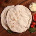 Pack de 2 masas de pizza congeladas pre cocidas de 28 cm hechas con harina italiana