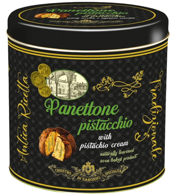 Panettone Pistacho Luxury Lata 750 gr