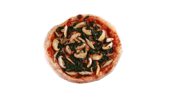 Pizza shiitake vegana