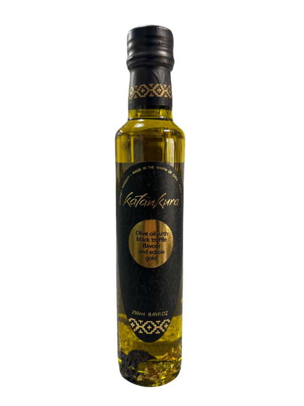 Aceite de oliva con laminas de Oro 24 K y trufa negra 250 ml