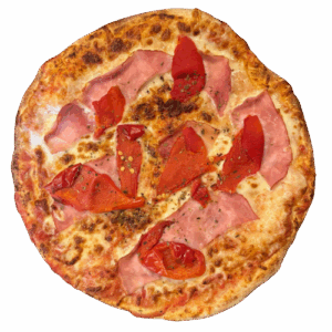 Pizza Jamón y Morrón
