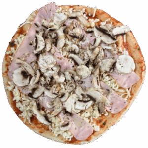 Pizza Jamón y Champiñón